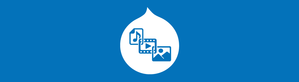 The unofficial logo of the Drupal 8 Media Initiative.